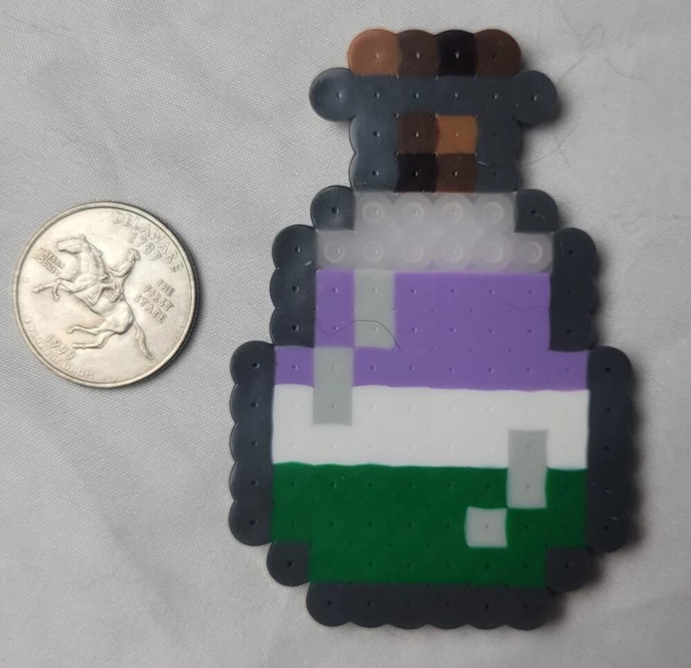 Genderqueer LGBT Potion Perler Pixel Art